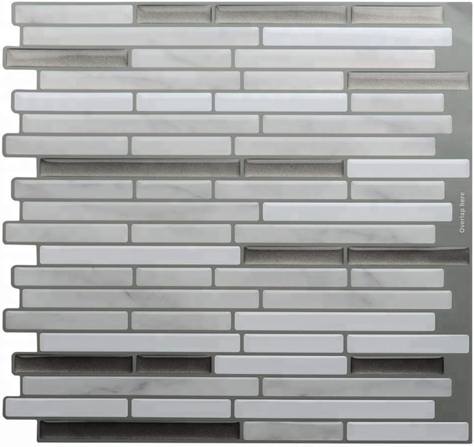 CAOXN Tiles Peel And Stick Backsplash for Kitchen Decorative, 3D Wall Sticker Self Adhesive Gel Vinyl Bathroom Decor,1Pc