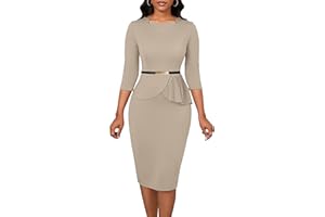 ZVO Business Casual Dress for Women Elegance Church Dresses Midi Bodycon Pencil Dress Office Modest Work Suiting Outfits