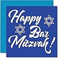 Stuff4 Bar Mitzvah Card for Boys Him - Happy Bar Mitzvah - Mazel Tov, Good Luck Congratulations Gifts, Bar Mitzvah Gifts for