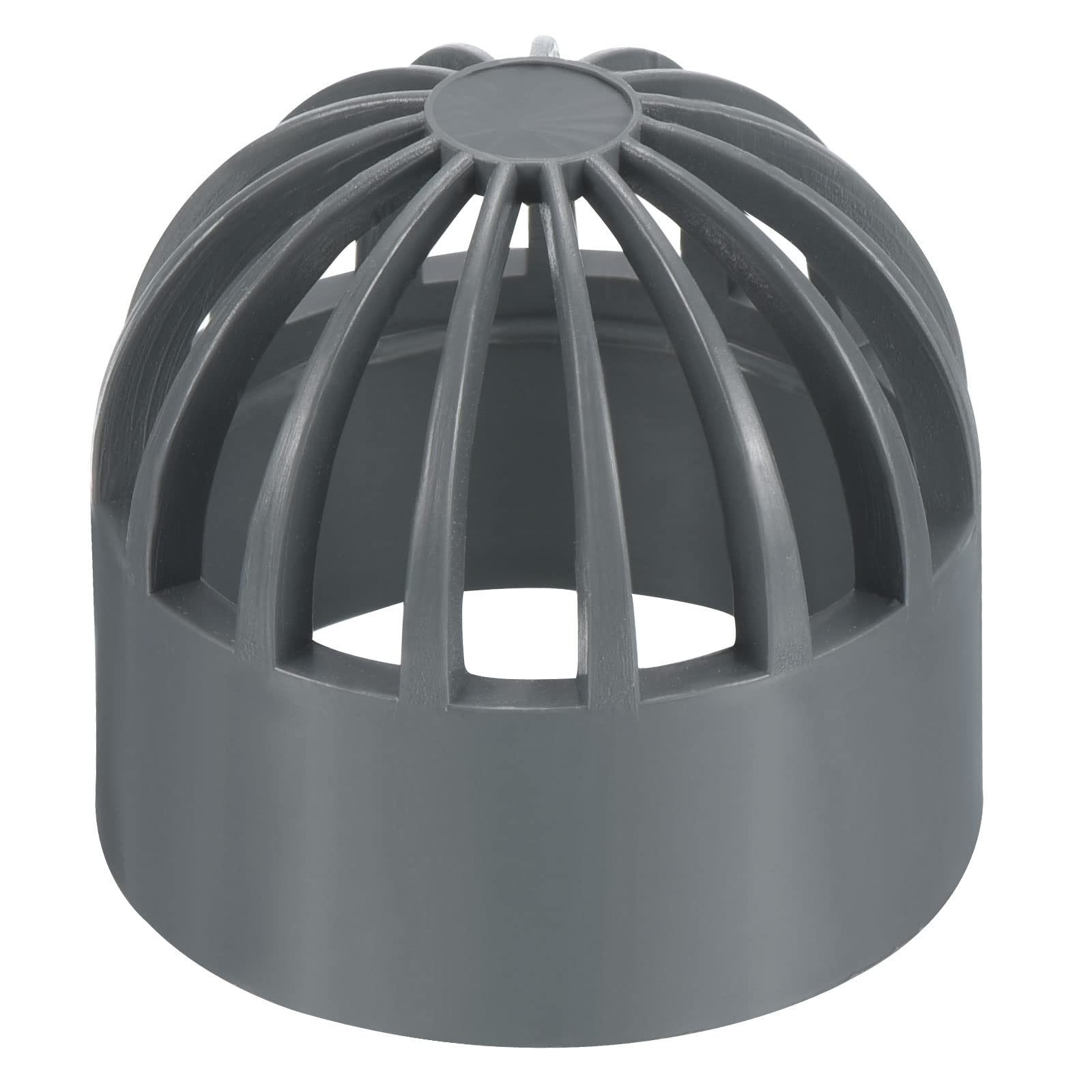 PATIKIL 40mm ID Atrium Drain Grate Cover, Round Outdoor UPVC Sewer Drain Pipe Fitting Adapter for Drainage System, Gray