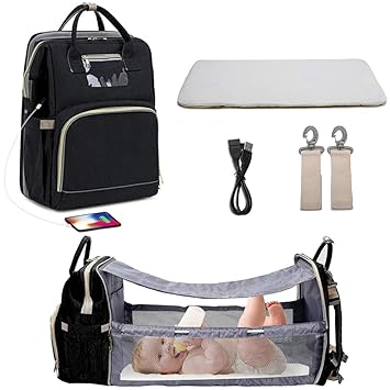 diaper bag with built in bassinet
