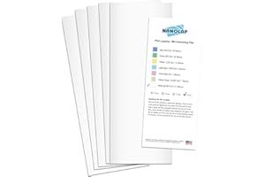 NANOLAP PSA Lapping Film, 5 Pc 0.3 Micron (60,000 Grit) Adhesive Polishing Paper, 4-1/4” x 11” Microfinishing Fine Sanding Paper, Sanding Film for Scary Sharp Sharpening System, Aluminum Oxide AO