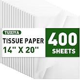 TUXIYA 400 PCS White Tissue Paper Bulk,14