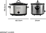 Daewoo 6.5L Slow Cooker Large Family Electric Cooker with Glass Lid view 6
