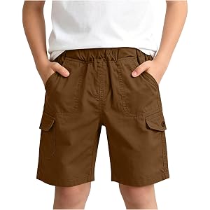 Shrots for Boys Summer Fashion Cargo Lightweight Hiking Pants Elastic Waisted Casual School Clothes