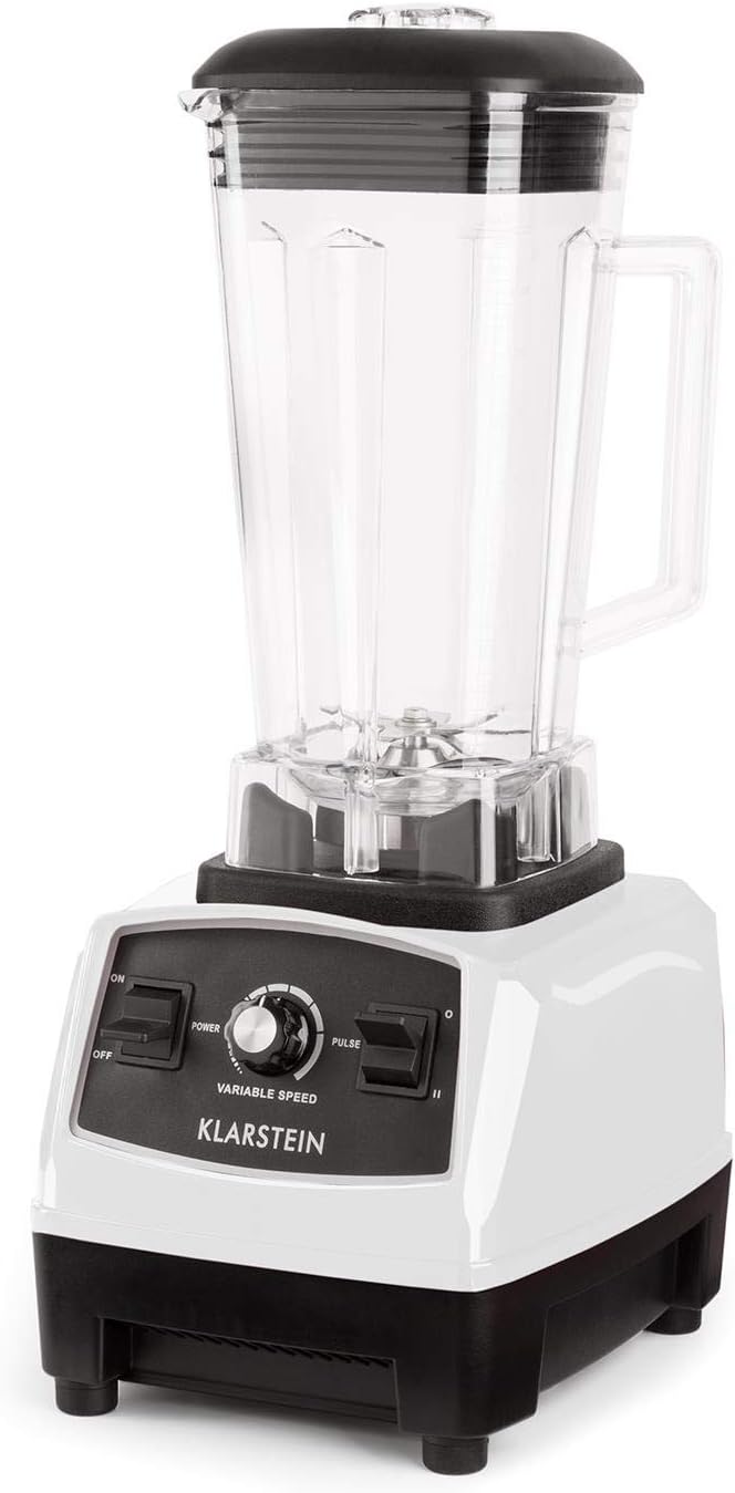 Klarstein Herakles-2G-W Stand Mixer Smoothie & Drink Blender 6 Stainless Steel Blades Professional for Healthy Smoothies Soups Ice Cream Grinding Sauces Juices Purees (1200W, 1.6 HP, 2 Litre) White