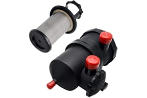 MACHSWON Oil Catch Can Stainless Filter Universal Provent Tank 200 Replacement Filter Turbo Diesel Compact Baffled Oil Catch Can 4WD Turbo Charge Diesel