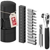 BONE Bike Portable Tool Kit Lite, 12-in-1 Bicycle Repair Multi-Tool Capsule | iF Design Award Winner, 40% Lighter &amp; More Compact, Scratch-Free &amp; Waterproof Silicone Tool Bag with Ratchet Wrench &amp; 12 Bits