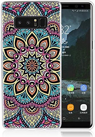 Samsung Note 8 Case Mandala flower, LAACO Scratch Resistant TPU Gel Rubber Soft Skin Silicone Protective Case Cover for Samsung Galaxy Note 8