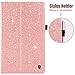 BENTOBEN Case for Fire HD 8 (2018/2017/2016 Release, 8th/7th/6th Generation) Glitter Sparkly Folio Folding Kickstand Smart Cover with Stylus Holder & Auto Wake/Sleep for Amazon Fire HD 8, Rose Gold