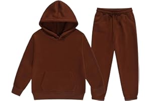 Toddler Kids Sweatsuit Girls Boys 2 Piece Tracksuit Jogging Outfits Set Hooded Sweatshirt and Jogger Sweatpants Clothing Sets