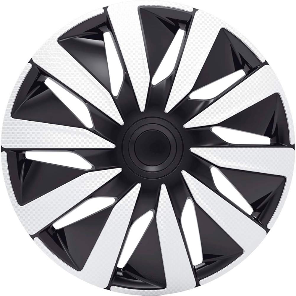 J-Tec Set of 4 wheel covers Lazio 13-inch silver/black/carbon-look