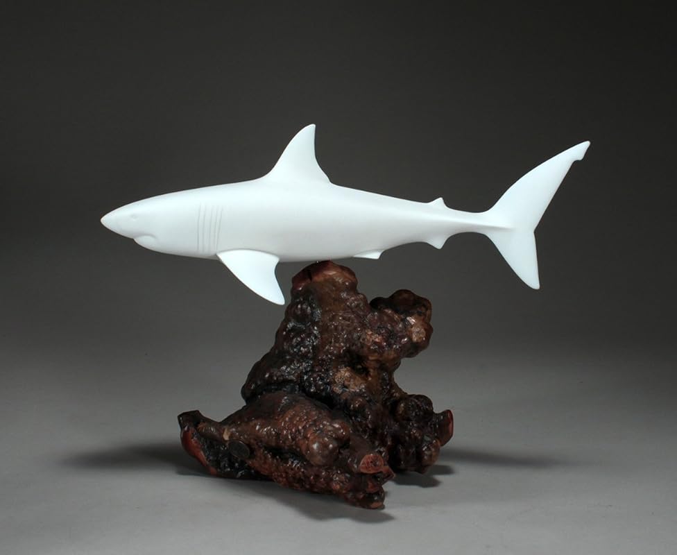 Great White Shark Sculpture by John Perry 15 in long