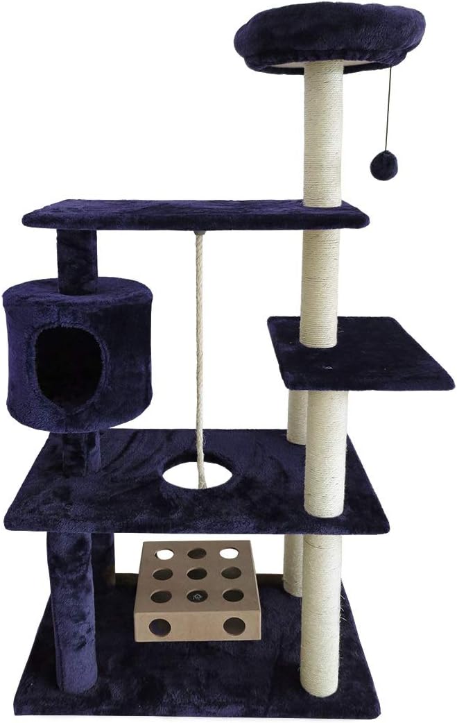 Furhaven Pet Cat Tree - Tiger Tough Cat Tree House Perch Entertainment Playground Furniture for Cats and Kittens, Play Stairs, Cream : Pet Supplies