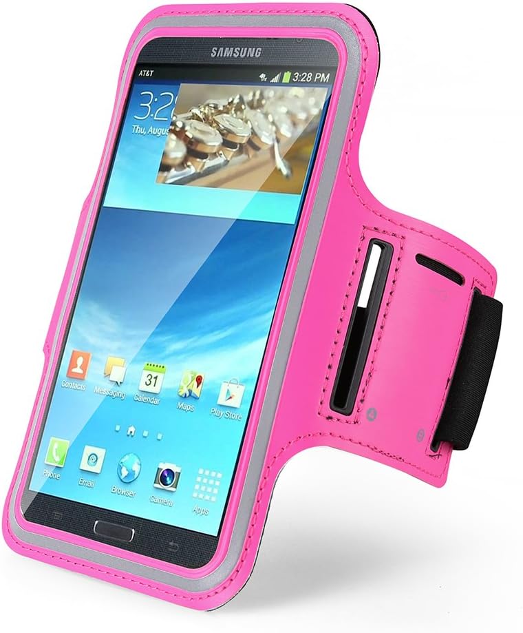 Outdoor Running Sports Gym Jogging Armband Pouch Case for Samsung Galaxy S9 Active/iPhone Xs Max/iPhone XR/Huawei Mate 20 Lite/Mate SE/Honor 8X / Sony Xepria XZ3 / HTC U12 Life (Pink)