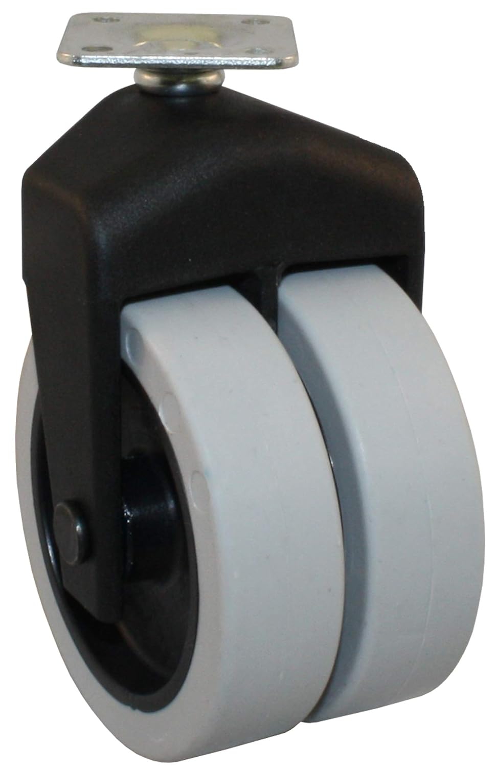 3 Inch XCaster High Capacity Low Profile Dual Wheel Caster 1 1/2 Square Top Plate