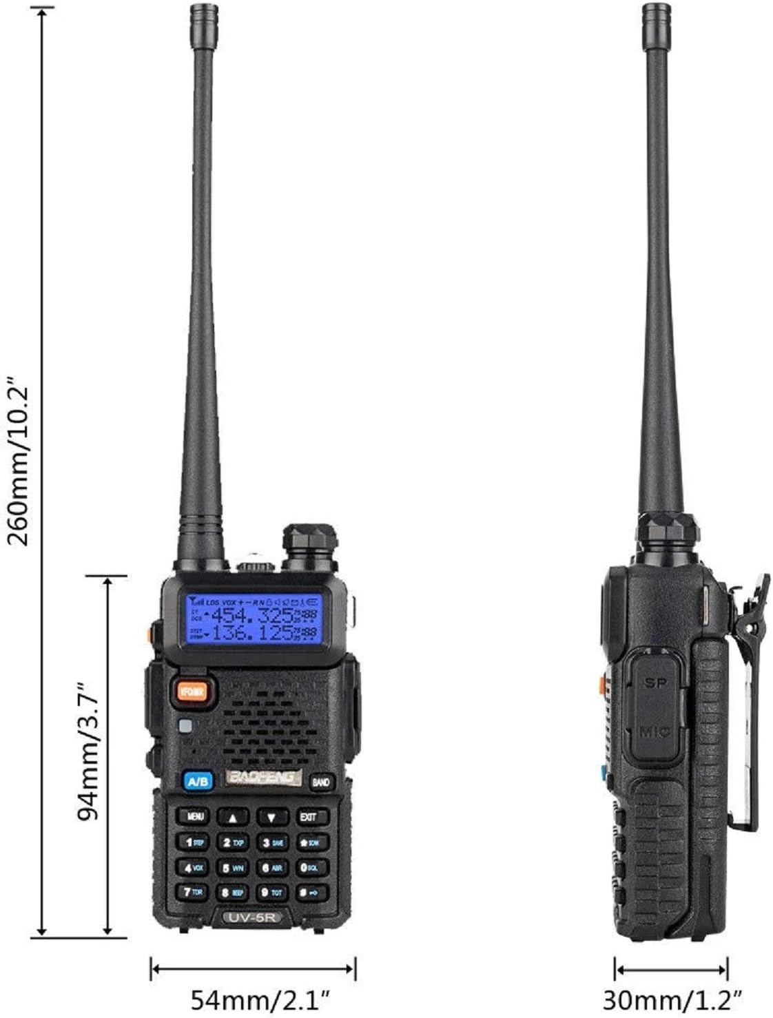 BaoFeng UV-5R Dual Band Two Way Radio (Black)