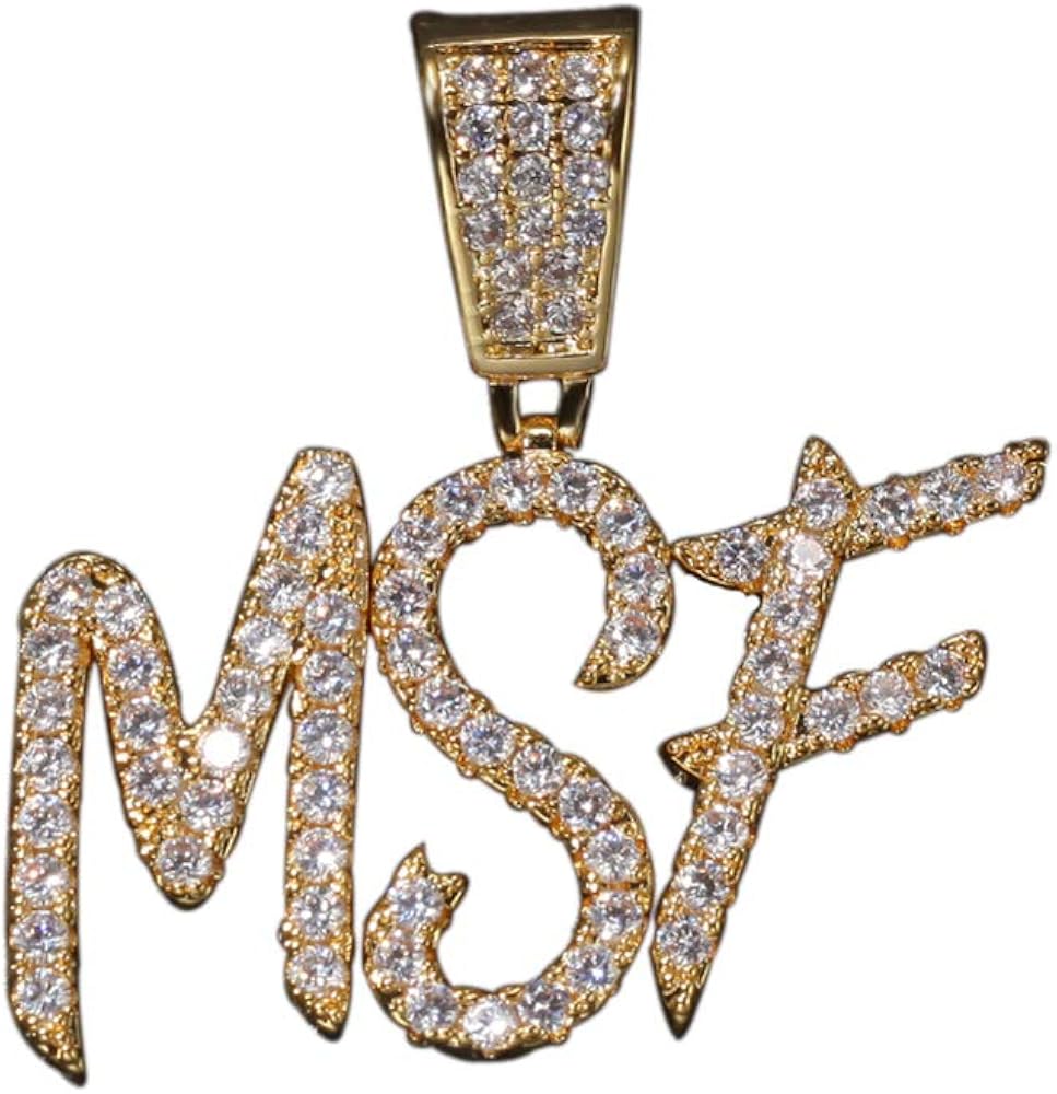 Hip hop Cursive Custom Name Necklace or 