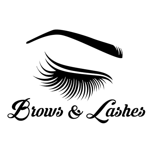 Amazon Com Brows And Lashes Wall Decal Makeup Decor Closed Eyes