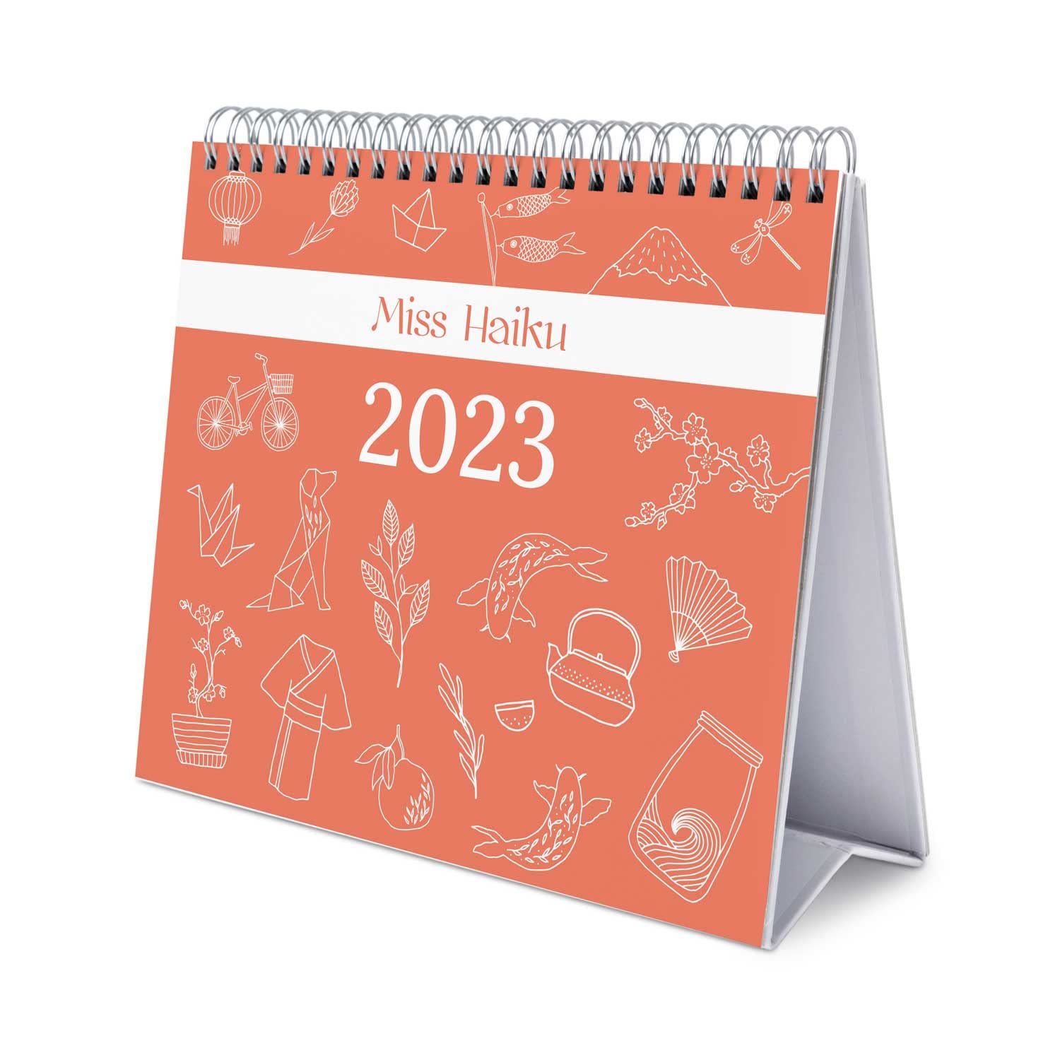 Grupo Erik Miss Haiku Art Calendar 2023 - Desktop Calendar 2023-7 x 8 inches / 18 x 20 cm - Japanese Desk Calendar 2023-12 Month 2023 Planner - Japanese Gifts
