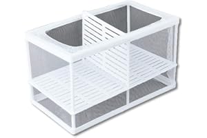 JOBEDE Aquarium Fish Breeder Box Hatching Incubator Isolation Box 3 Rooms Fish Breeding Box with Sucking Disc Fish Hatchery Equipment for Fish Tank Baby Fishes Shrimps Guppy Fishes Clownfishes Large Size