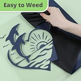 HTVRONT Black HTV Vinyl Roll 12in x 10ft PU Easy to Cut Weeding Heat Transfer view 4
