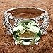Psiroy 925 Sterling Silver Created Green Amethyst Filled Solitaire Promise Ring Size 8