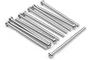 MroMax 10Pcs M4 x 70mm Pan Head Phillips Machine Screws, 304 Stainless Steel 18-8, Fully Thread, Metric Silver Gray Cross Head Screws Bolts for Cabinet Drawer Knob Pull Handle