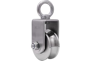 SHINICO Cable Pulley Wheel, Swivel Pulley Block, Stainless Steel, Bearing Inside, Heavy Duty, Loading 1760lb