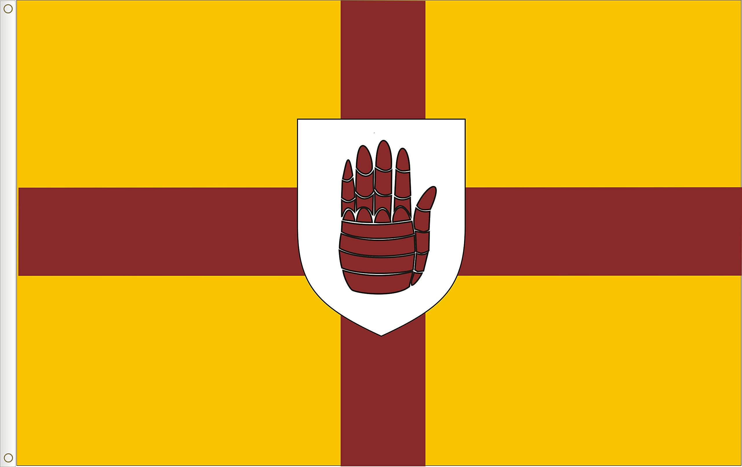 FLAG OF ULSTER. IRELAND. SATIN PREMIUM QUALITY. SIZE LARGE 3X5´