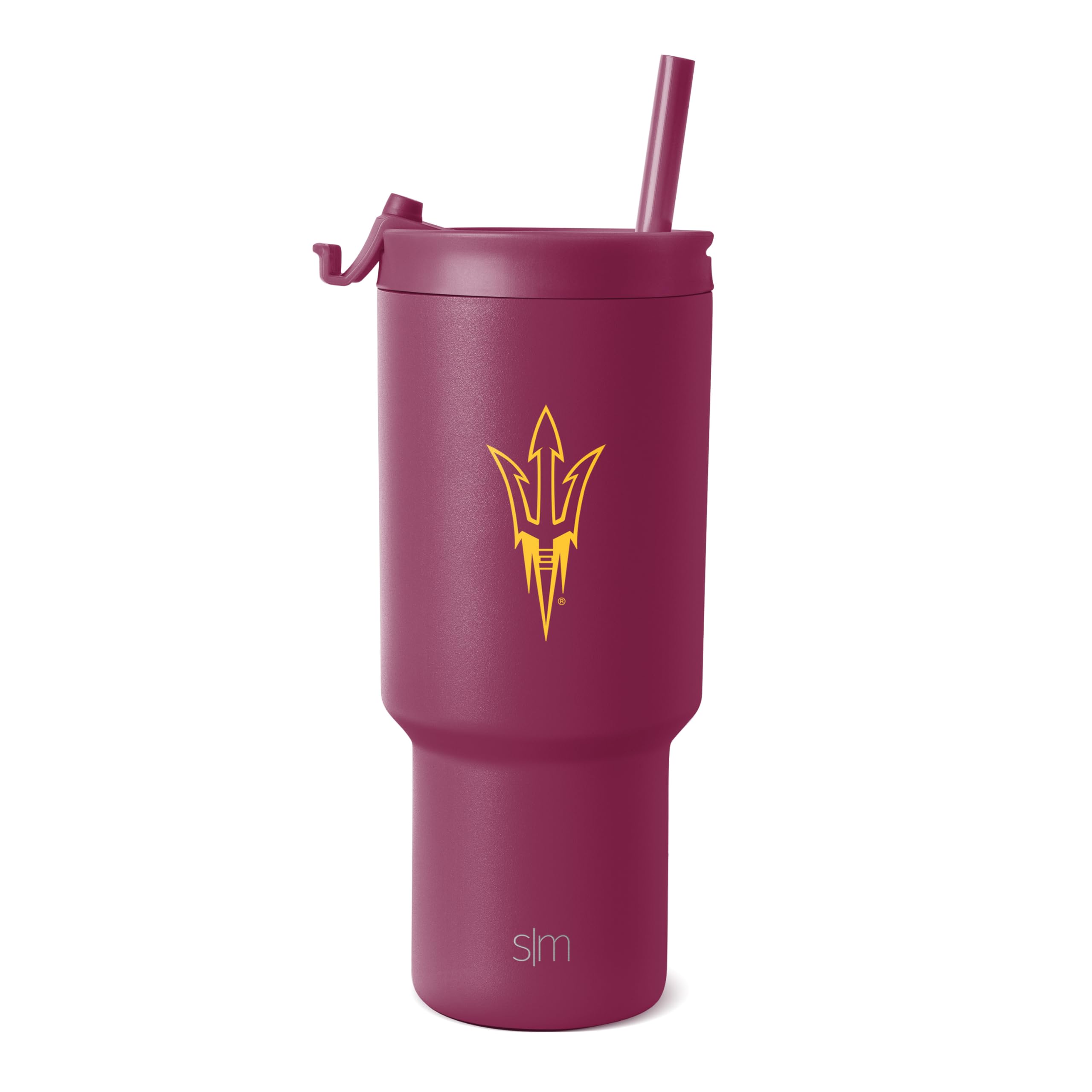 Simple Modern Officially Licensed Collegiate Arizona State Sun Devils 30 oz Tumbler with Flip Lid & Straws | Insulated Stainless Steel | Gift for Men Women | Trek Collection | Arizona State University Image