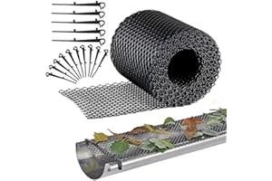 Plastic Gutter Guard,18cmx8m Heavy Duty Gutter Guards Mesh Leaf Guards for Gutters Leaf Filter (18CMX8M)