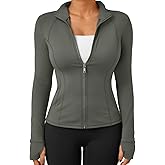 Trendy Queen Womens Lightweight Zip Up Jackets 2026 Athletic Workout Hoodies Spring Shirt Fitted Gym Clothes with Pocket