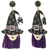 Madison Tyler Halloween Earring for Women | Skull Pumpkin Witch Hat Skull Ghost Poison Dangle Statement Earrings | Halloween Party Holiday Earrings Jewelry Hypoallergenic