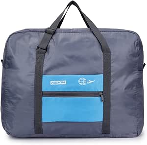 HEXIN Men Packable Duffel Gym Bag for Sports Blue