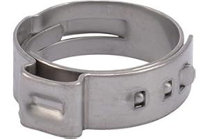 SharkBite 3/4 Inch Clamp Ring, Pack of 100, Stainless Steel Plumbing Fitting, PEX Pipe, PE-RT, UC955CP100