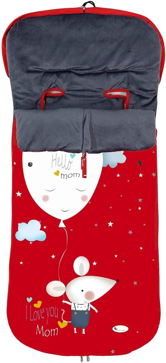Interbaby 10046-07 Universal Waterproof Footmuff for Pushchairs Red Ratita 0.88 kg, 1 Unidad (Paquete de 1)