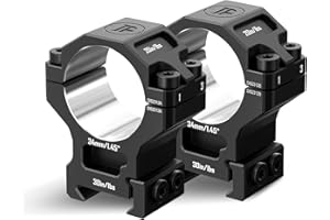 DISCOVERYOPT 7075 Series Aluminum 30mm 34mm 1 inch Scope Rings, High Precision Pre-lapped Picatinny Scope Rings, Medium/High/Low Profile Scope Mount for Picatinny Rail