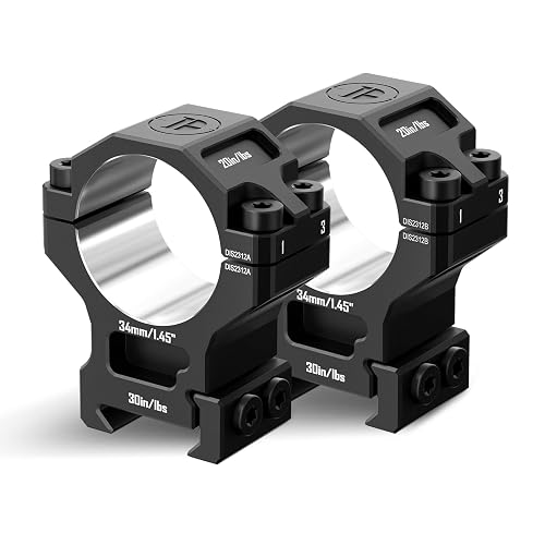High Rise Scope Rings DISCOVERYOPT 7075 Series Aluminum Scope Rings - High Profile 34mm Scope ...