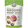 Manitoba Harvest Organic Ground Hemp Seed, 7 oz, 5g Plant Based Protein, 6g of Fiber per Serving, Non-GMO Project Verified, Vegan, Keto, Paleo, Omega 3 & 6, Smoothies, oatmeal, use in baking