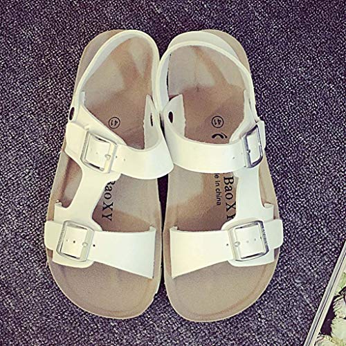 Women Flip Flops,❤️ FAPIZI Open Toe Beach Flip Flops Shoes Platform Sliders Bath Slippers Walking Shoes Sandals White