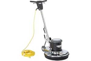 GEC Global Industrial Corded Low Speed Floor Machine, 20" Cleaning Path, Durable Stainless Steel Construction, Heavy-Duty 1.5 HP Motor, 50'L Safety GFCI Power Cord