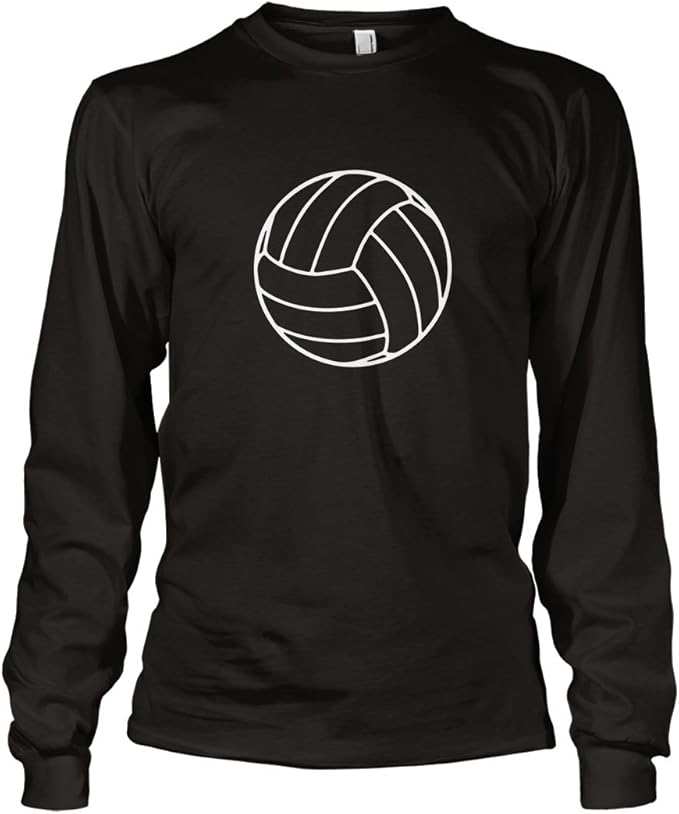 Volleyball Sports Long Sleeve Unisex TShirt Tee Black 3XL