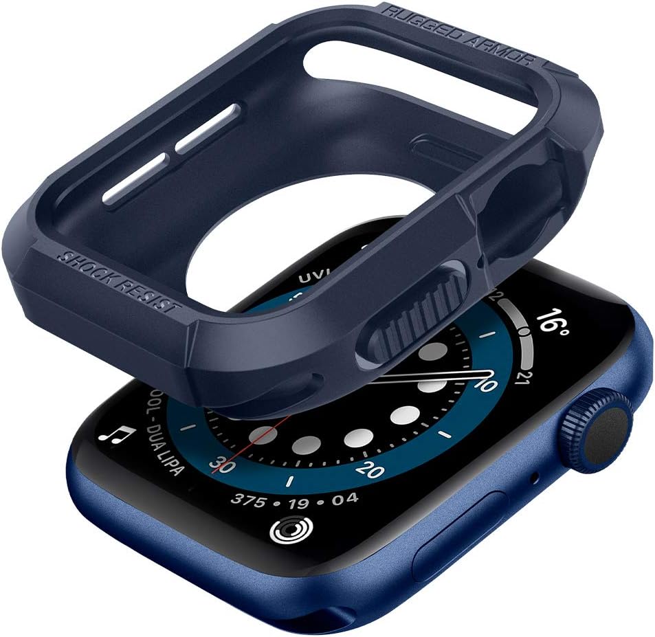 Spigen Rugged Armor Designed for Apple Watch Case for Series 7 45mm and 44mm Series 6/SE/5/4