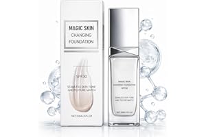 Color Changing Foundation for Mature Skin - SPF 30 Hydrating Foundation Makeup - Lightweight Colour Matching Base for Daily W