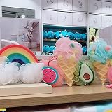 Omenluck Loofah Exfoliating Shower Pouf Balls Sponge Soft Lather Cleanse Bath view 4