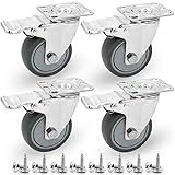 NERILEE Stainless Steel 3 Inch Caster Wheels with