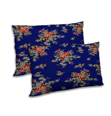Buy Radanya Floral Printed Pillow Cover Set Of 2 Navy Blue