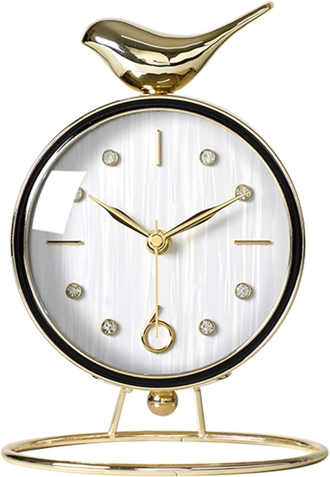 MJJBracket Clock Table Clock Small Desk Clocks Battery Operated Silent