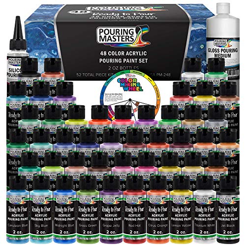 U.S. Art Supply Pouring Masters 48 Color Ready to Pour Acrylic Pouring